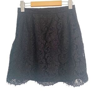 ARITZIA Wilfred Black Lace Mini Skirt Size 4